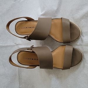 Lucky Brand Taupe Wedges
